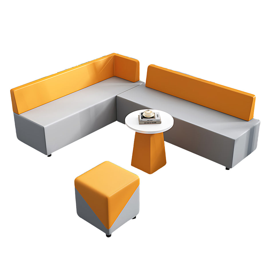 Modern Scratch-Resistant Corner Sofa with Solid Wood Frame for Office Reception and Lounge Areas JDZH-2081