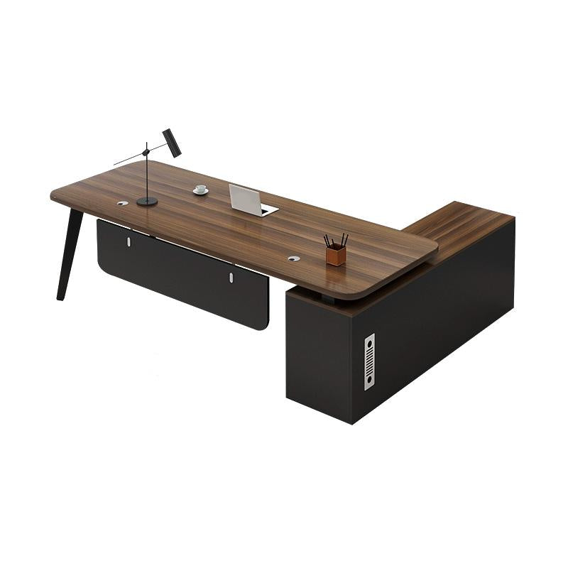 Modern Executive Desk With Multi-Functional Side Cabinet For High-End Offices LBZ-1052