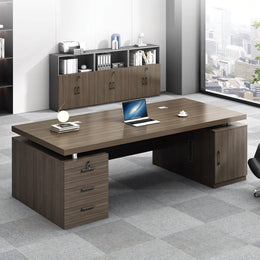 Modern Executive Desk with Lumbar Support for Home Office