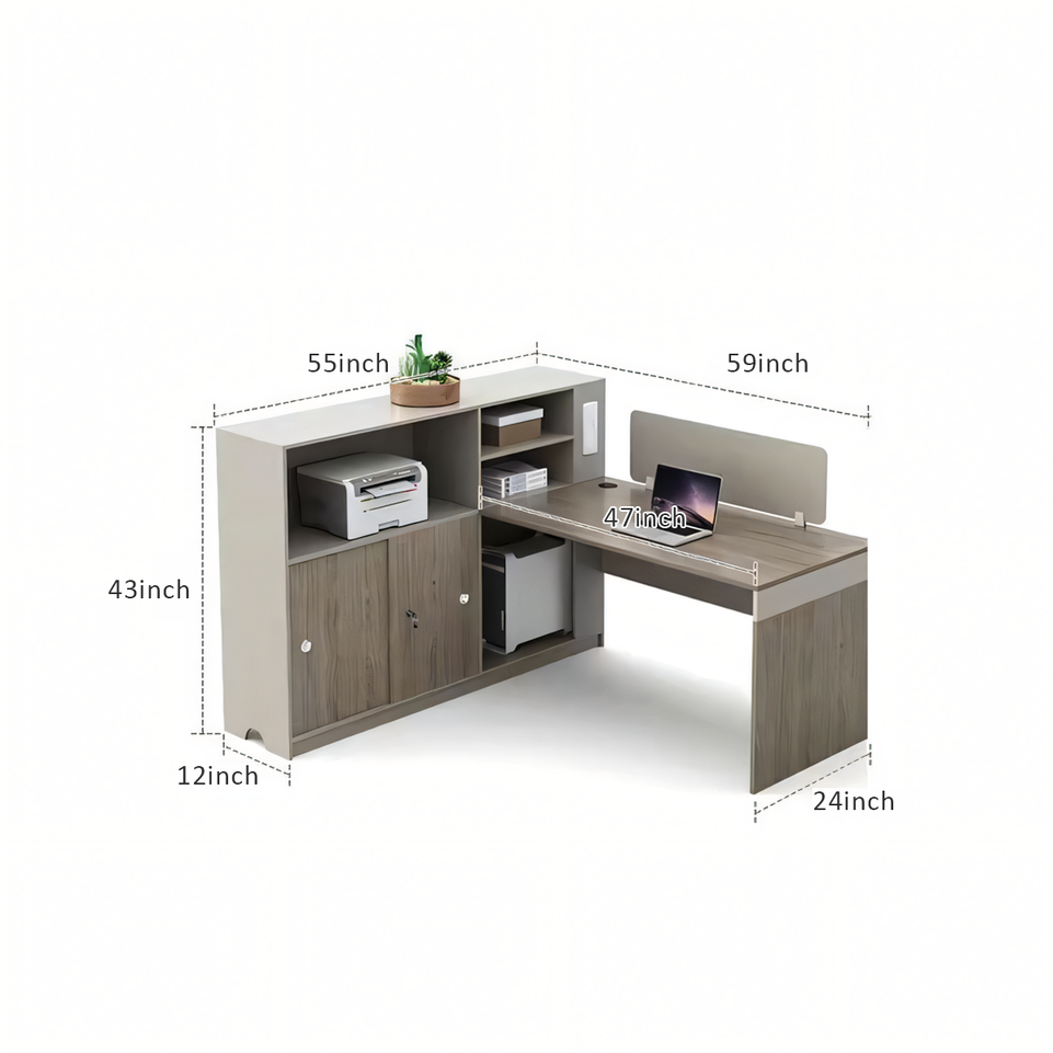 Modern T-Shaped Dual Workstation: Stylish Office Desk and Chair Set BGZ-072