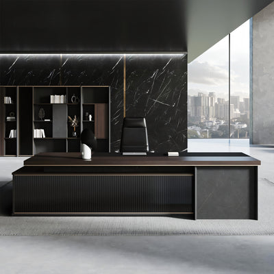 Sophisticated Executive Desk with Side Cabinet LBZ-2068