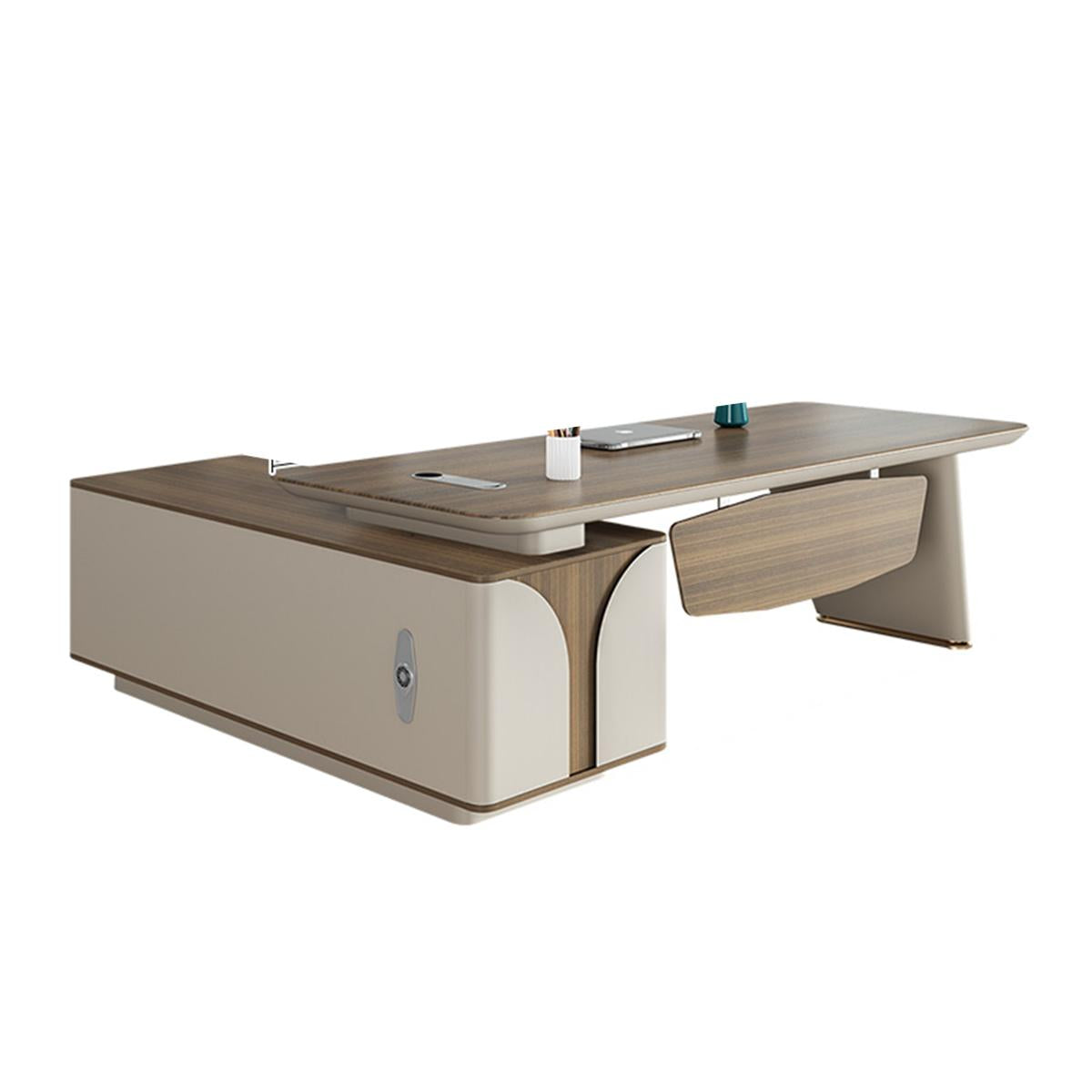 Classic Executive Desk Set Modern Office Computer Desk and Chair Ensemble LBZ-1034