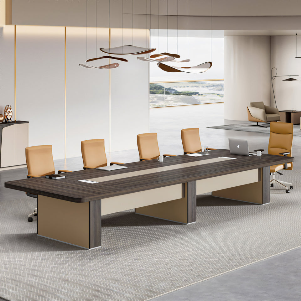 Stylish Business Conference Table Rounded Corners High Quality Office Furniture Desk HYZ-1040