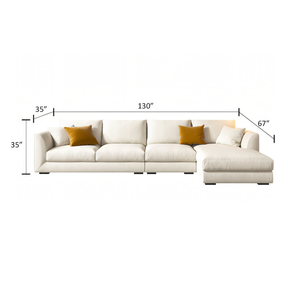 Modern Minimalist Sisal Fabric Sofa Chaise Lounge Sofa BSF-2007