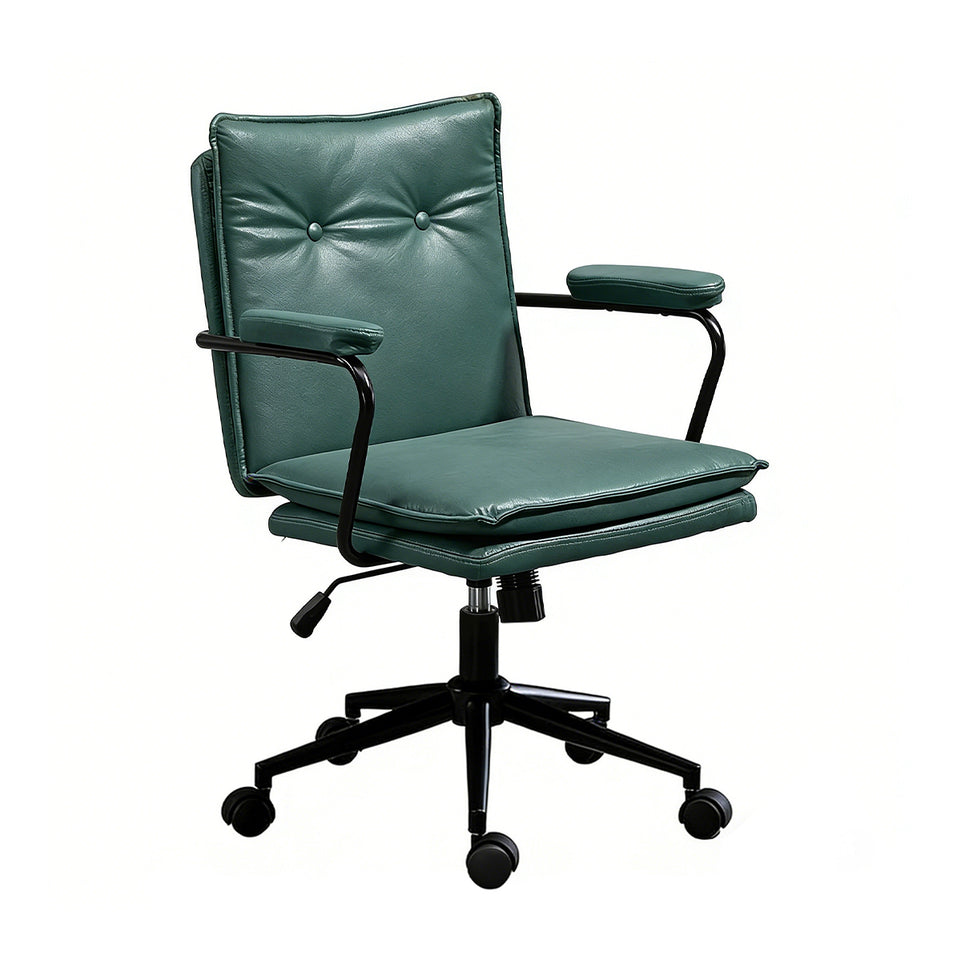 Office Chair for Dormitory Lift Rotating Adjustable Leather Boss Chair Long Sitting with Armrests Dormitory Chair BGY-1074