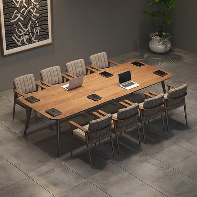 Rectangular Solid Wood Conference Table Modern Office Desk HYZ-1052