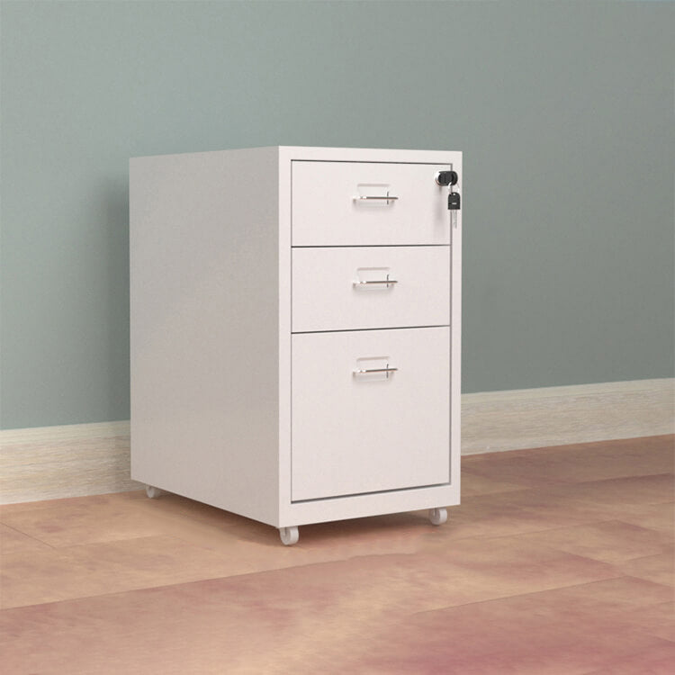 Grey Modern Metal Office Cabinet with Lockable Drawers for Files and Storage WJG-725-15（Sale Event）