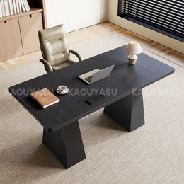 Office Desk with Built-In Power Hub, Reinforced Desktop and Steel-Wood Frame