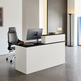 Minimalist Office Reception Desk with Keyboard Tray and Drawer JDT-2216（In Stock）