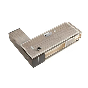Modern Executive Desk 20-126 in Wide with Side Storage & Lumbar Support for Home Office