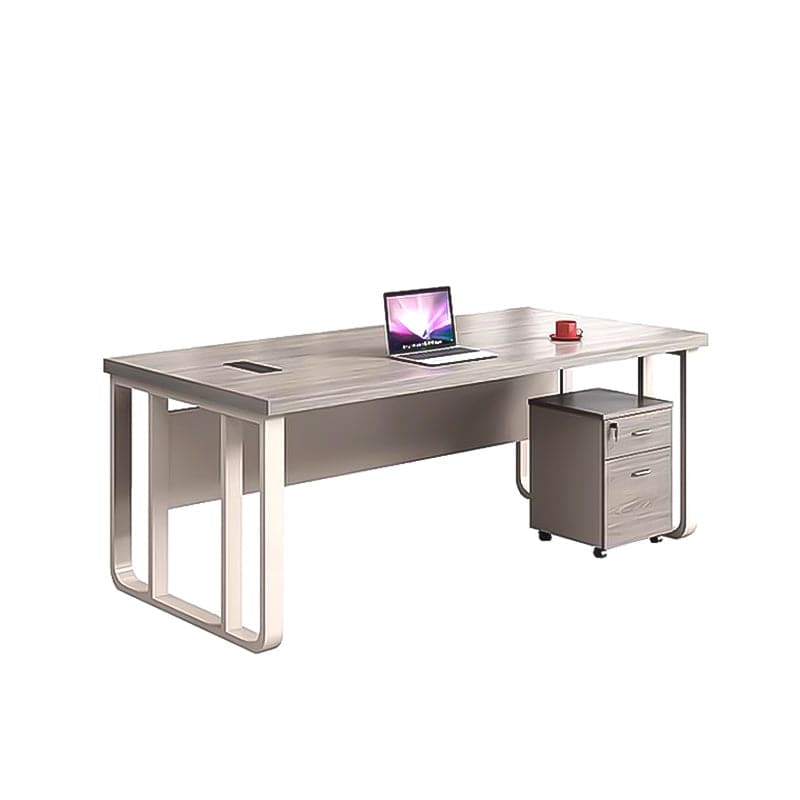 Executive Desk For Work Office Desk With side cabinet For PC With Vent Curtain Board with Wiring BOX LBZ-1073