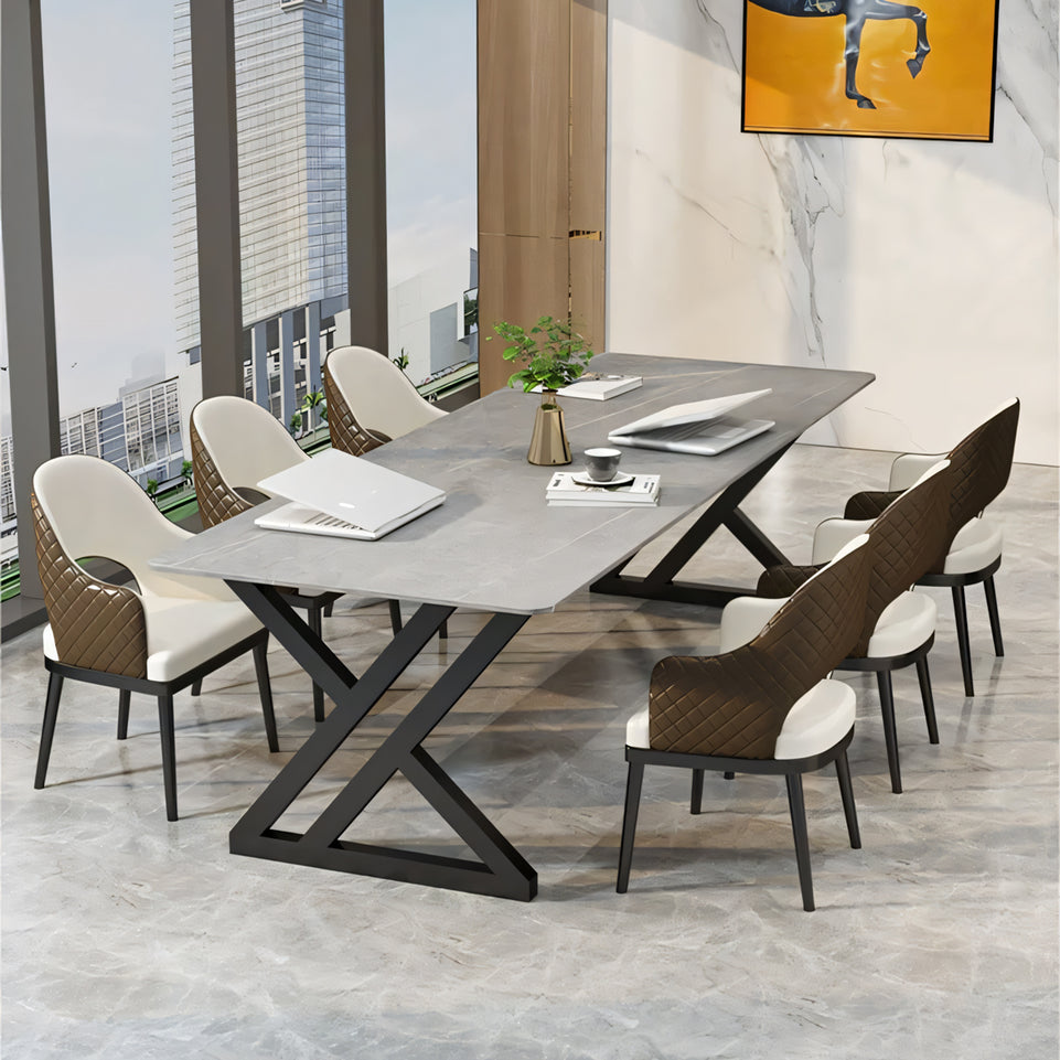 Grey Slate Conference Table and Luxurious Marble Long Office Desk HYZ-1089