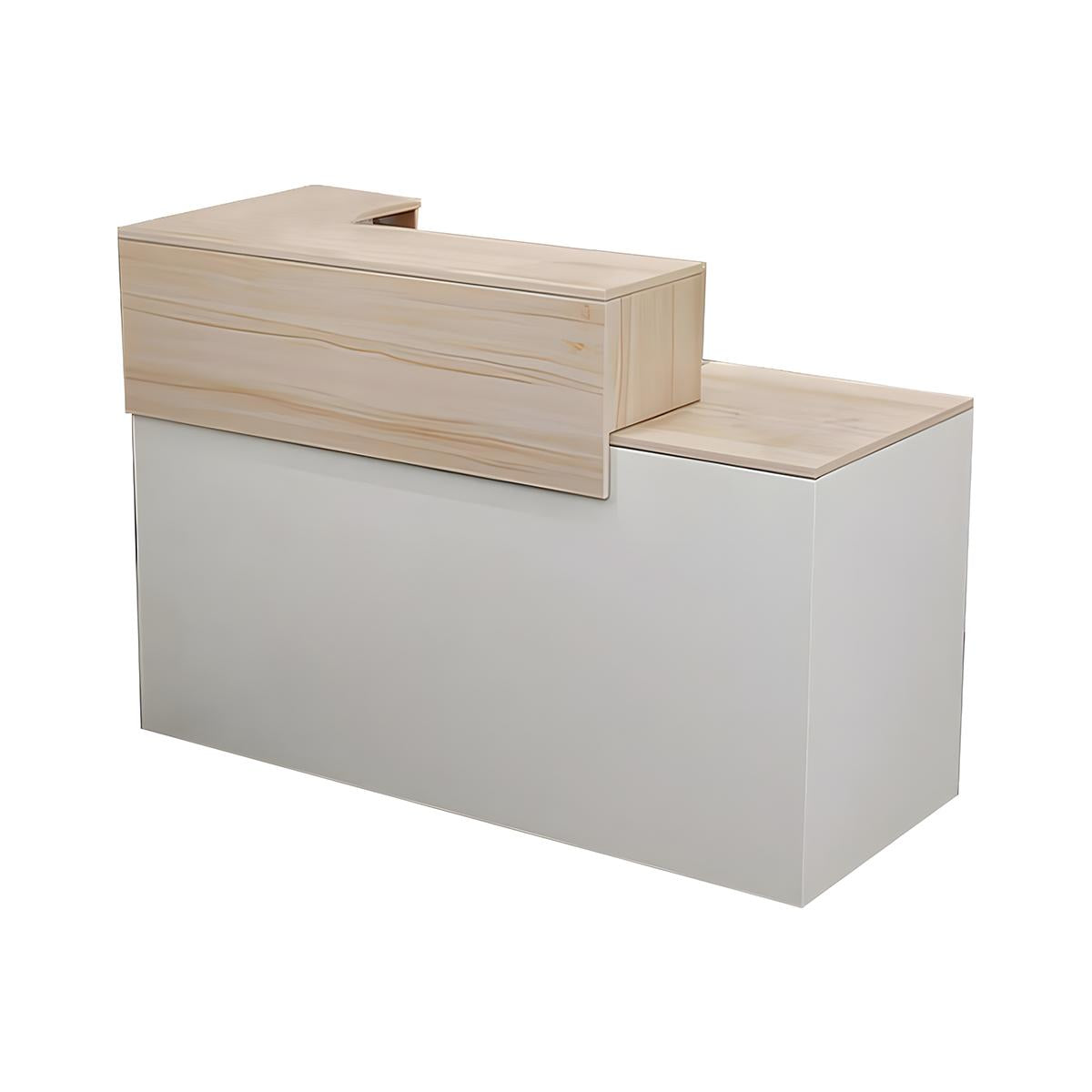 Double-layer Countertop Small Reception Desk with Drawers and Keyboard Tray for Stores JDT-1086