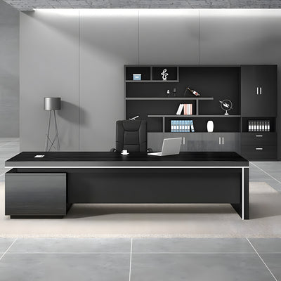 Modern Minimalist Executive Office Desk and Chair Combination with Cabinet LBZ-10158