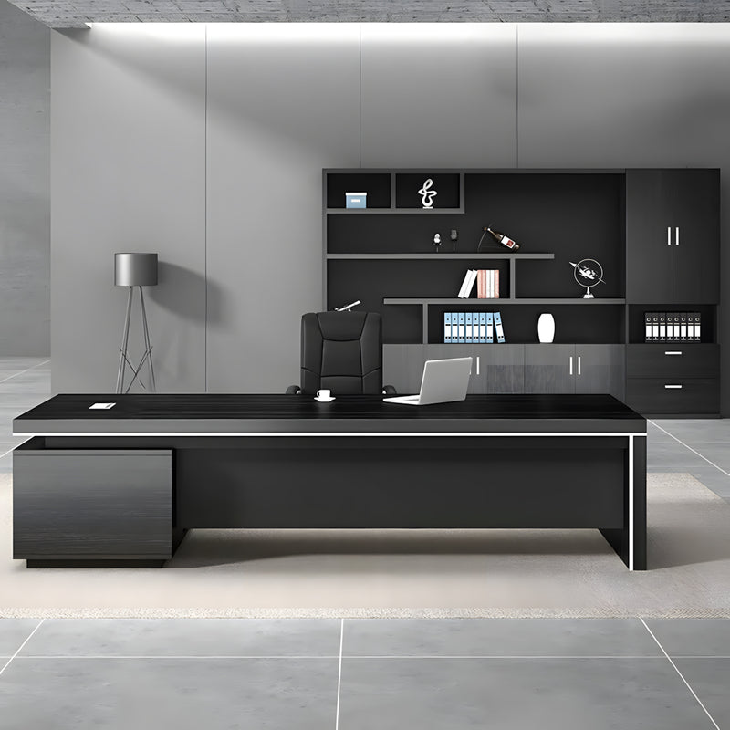 Premium Side Storage Executive Desk with Cable Management