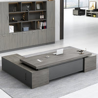 Office Executive Desk With Silent Slide Rails President Work desk Curtain Board Side cabinet Wiring hole LBZ-1066