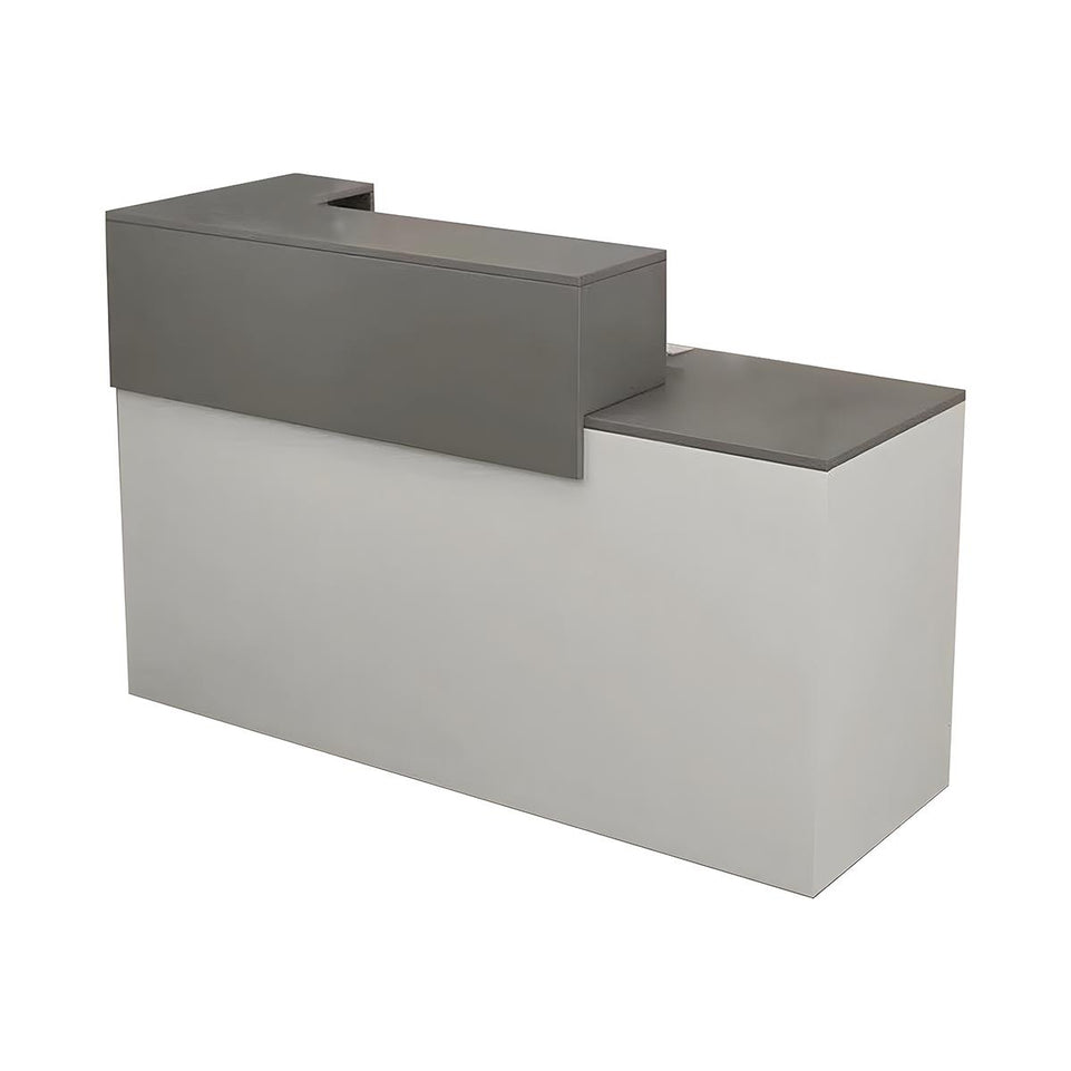Double-layer Countertop Small Reception Desk with Drawers and Keyboard Tray for Stores JDT-1086