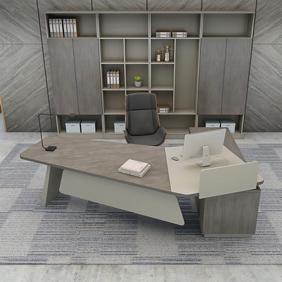 Stylish Creative and Commercial Executive Office Desk and Chair Set Complete with Cabinet LBZ-10152