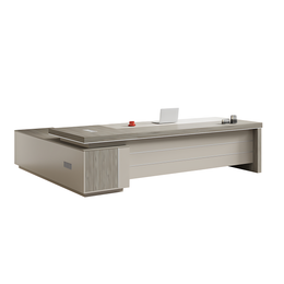 Light Luxury Boss Desk With Private Partition Storage Single Cabinet Two colors Design LBZ-1021