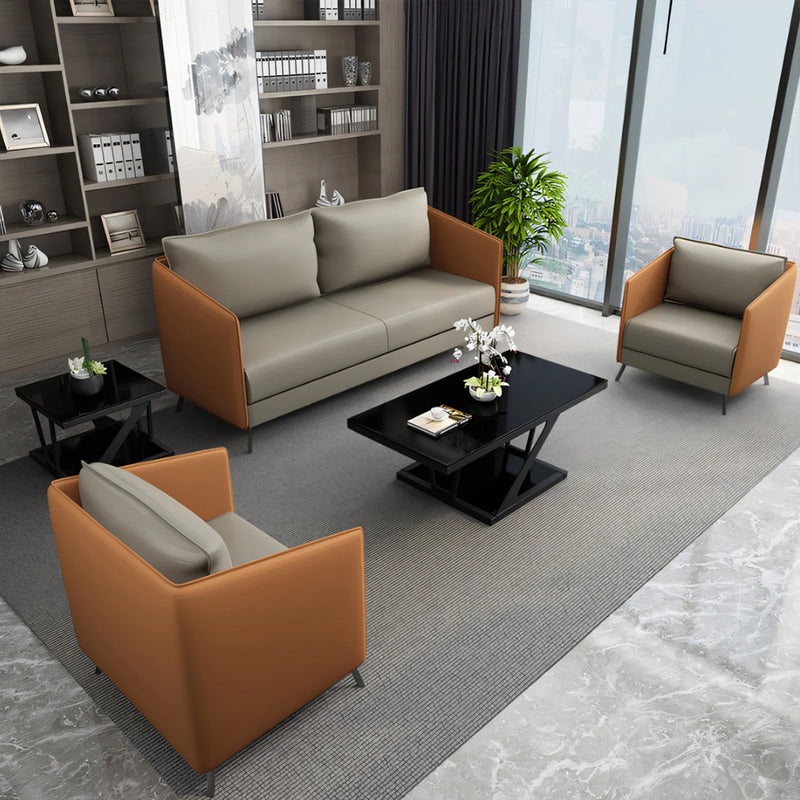 Modern Sofa 26-66 in Wide with Solid Wood & Lumbar Support for Reception Area