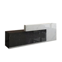 Color-Blocked Front Desk with Keyboard Tray and Shelf for Office JDT-10106