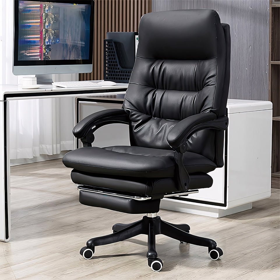 Leather boss chair lazy learning massage resting feet leather chair ergonomic swivel BGY-1065