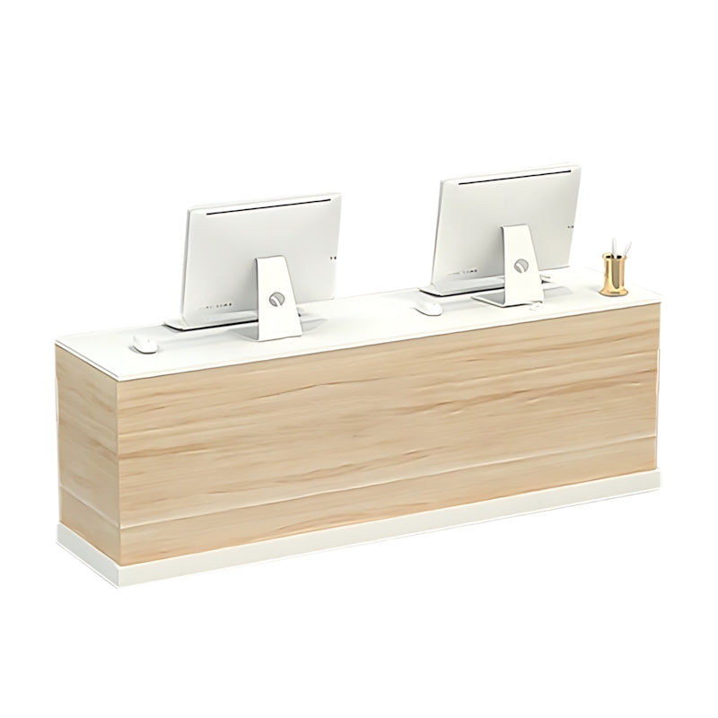 Simple Straight Front Desk with Lockable Drawers for Shops and Reception Areas JDT-10115