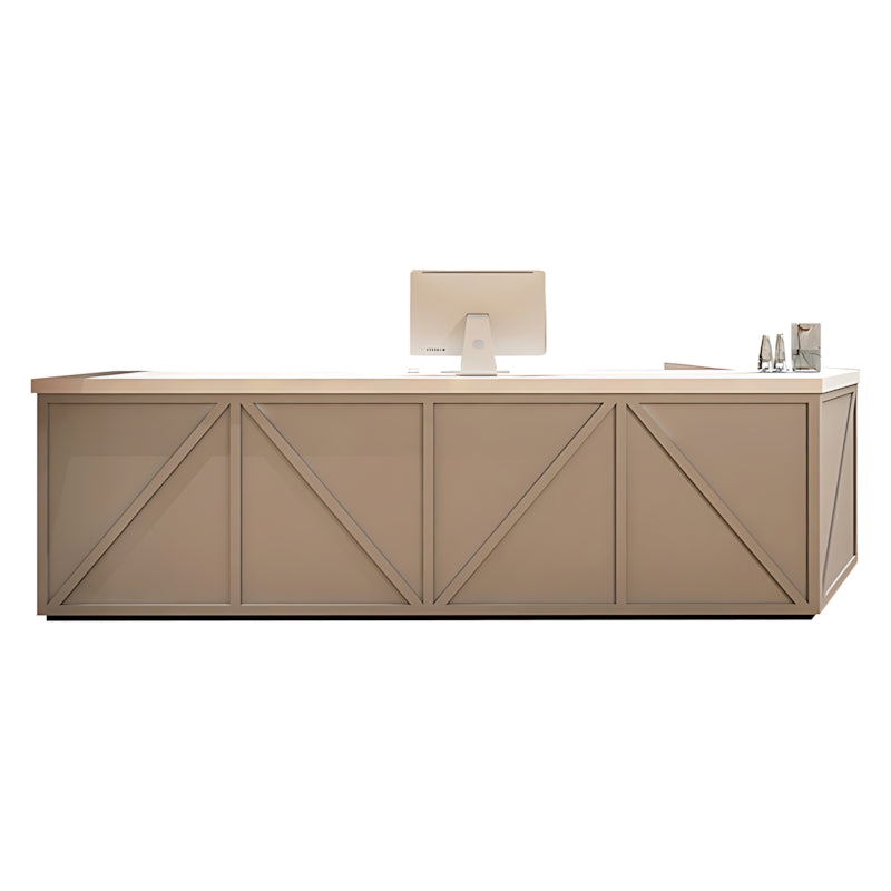 L-Shaped Front Desk with Large Storage for Cafés and Bars JDT-10157