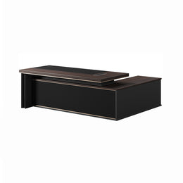 Modern Executive Desk with Rectangular, Cable Management & Lockable for Home Office