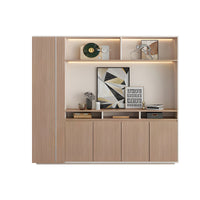 Premium Wooden Office File Cabinet with Open and Closed Storage for Executive Workspace WJG-2180