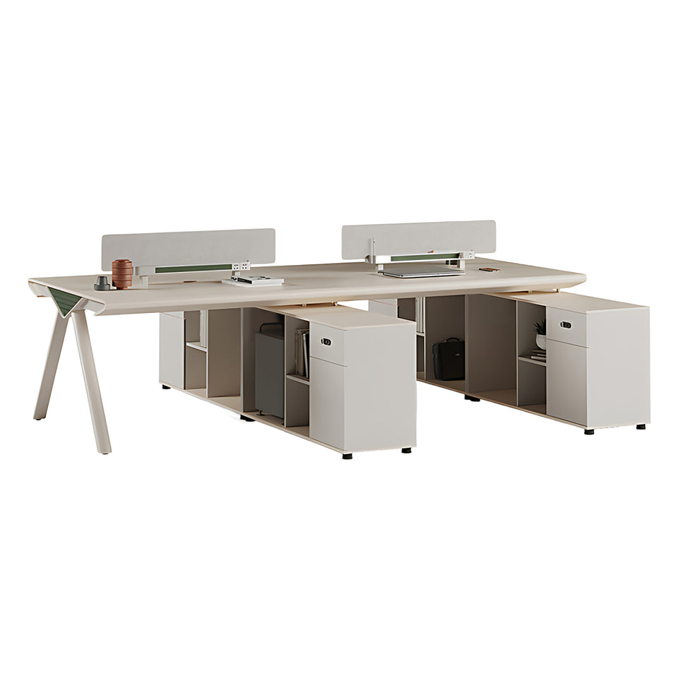 Stylish Modern Employee Desk with Unique Curved Screen Desktop Design BGZ-2040