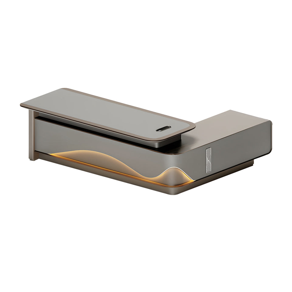 Luxury L-Shaped Executive Desk with Large Storage Cabinet & Password Lock for High-End Offices LBZ-2160