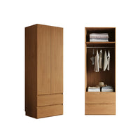 Vintage Wardrobe with Grooved Handle & Hanging Rod for Bedroom CWG-2136