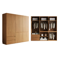 Vintage Wardrobe with Grooved Handle & Hanging Rod for Bedroom CWG-2136