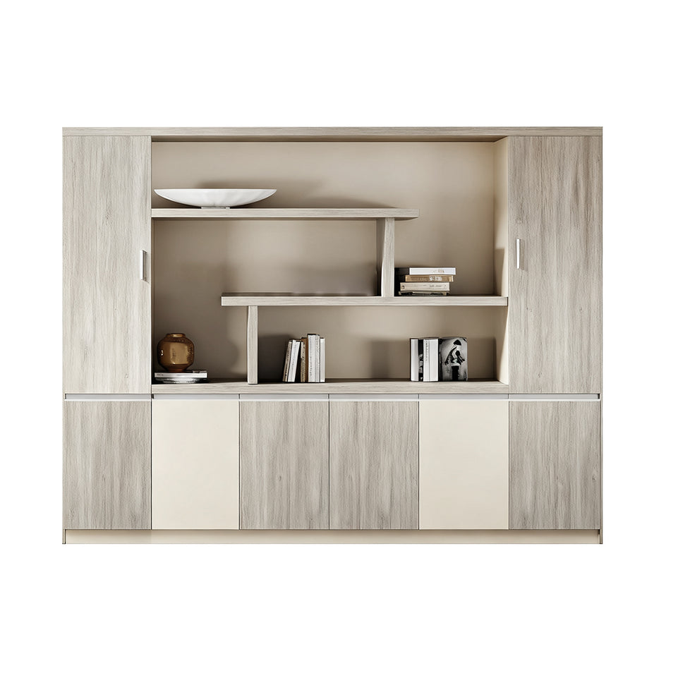 Light Luxury Boss Desk With Private Partition Storage Single Cabinet Two colors Design LBZ-1021