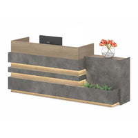 Modern Industrial Style Office Reception Front Desk with Lights JDT-722