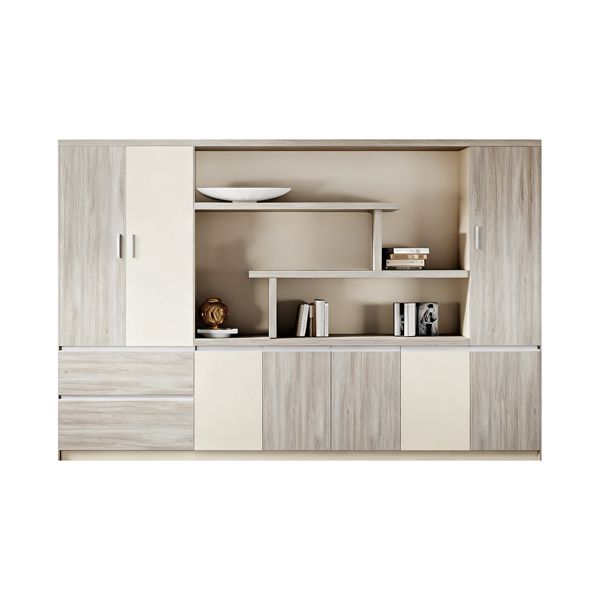 Light Luxury Boss Desk With Private Partition Storage Single Cabinet Two colors Design LBZ-1021