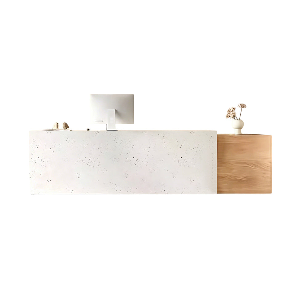Modern Stylish Dual-tone Reception Desk with Ample Storage for Offices & Retail Spaces JDT-2357