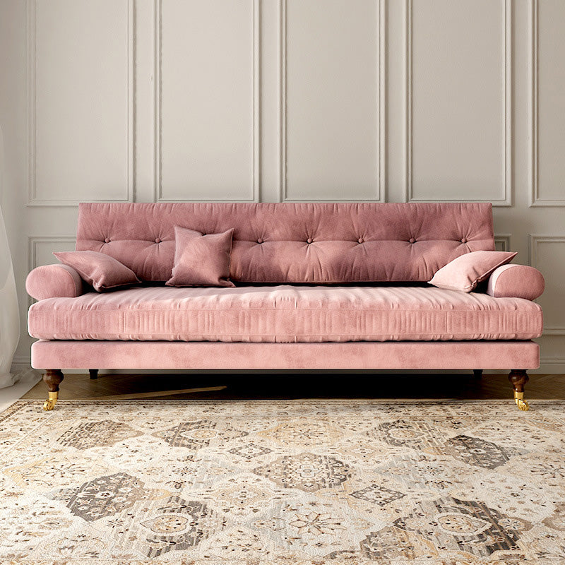 Vintage Velvet Sofa with Armrests for Living Rooms & Hotels BSF-14 (In Stock)