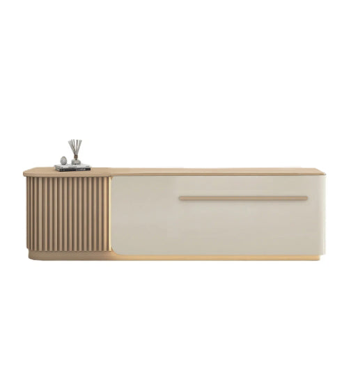Salon Reception Desk 39-118 in Wide with Keyboard Tray, Lockable & File Drawers for Salon