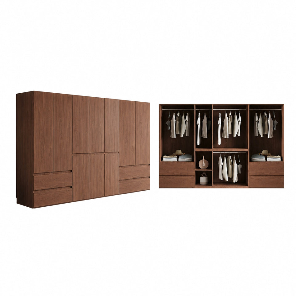 File Cabinet 79-102 in Tall with Fluted Front, Side Storage & Sectional for Office