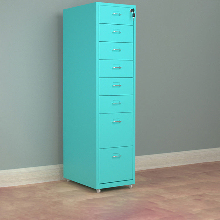 Grey Modern Metal Office Cabinet with Lockable Drawers for Files and Storage WJG-725-15（Sale Event）