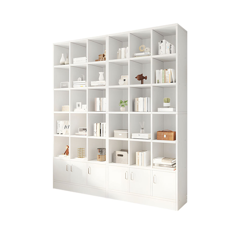 Spacious Floor-to-Ceiling Wooden Bookcase – Multi-Layer Dustproof Storage Cabinet for Home with Deep Shelves CWG-2178