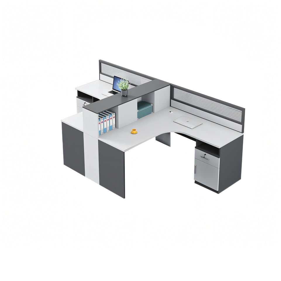 Modern Office Workstation Set with Screens, Ideal for 2/4/6-Person Workspaces BGZ-220