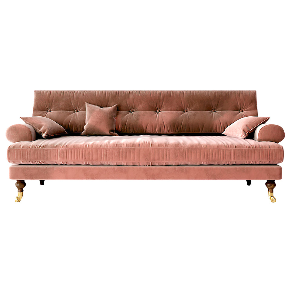 Modern Sofa 35-94 in Wide with Velvet & Solid Wood for Reception Area