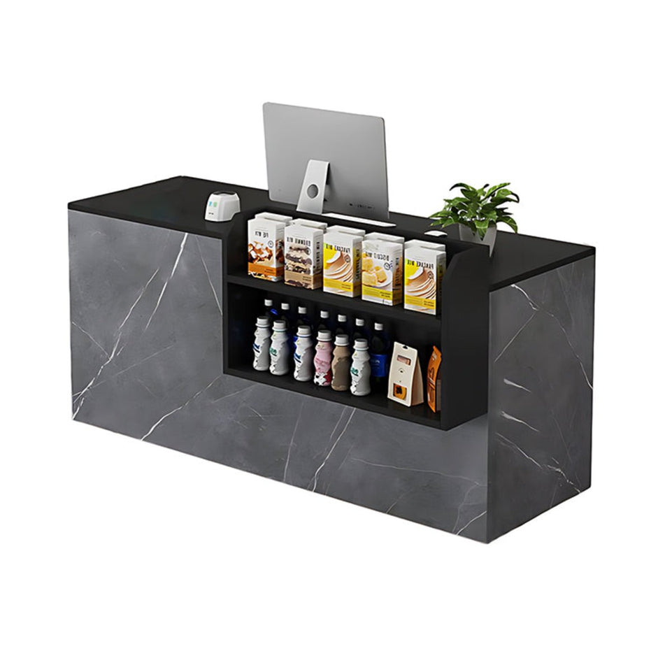 Display Shelf Functional Reception Desk with Lockable Drawers JDT-K051-E（East Coast）