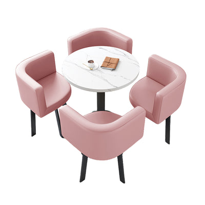 Reception Table with 4 Chairs for Small Cafés or Waiting Areas JDZH-2022（In Stock）