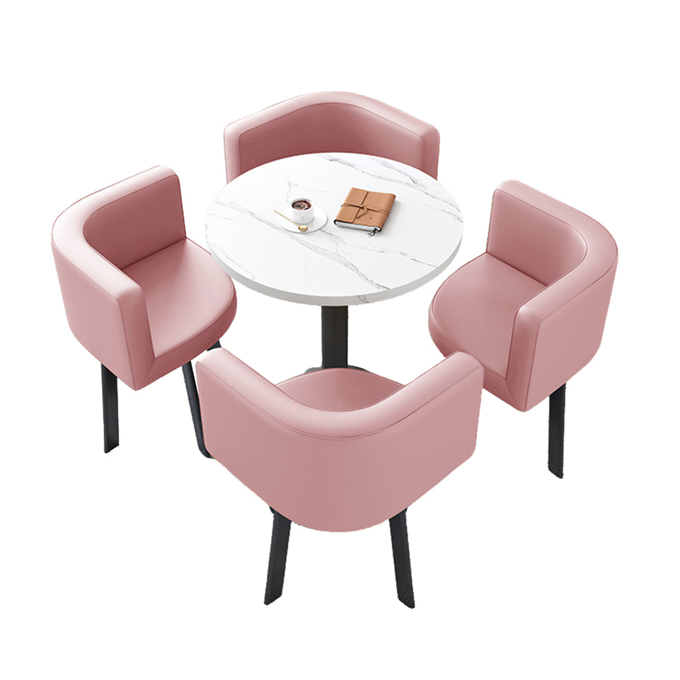 Reception Table with 4 Chairs for Small Cafés or Waiting Areas JDZH-2022（In Stock）