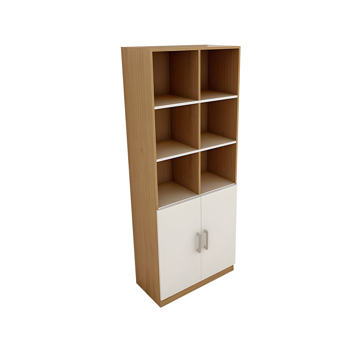Multi-Functional Office Cabinet with Storage, Display and Lockable Sections for Workspace Organization WJG-2181