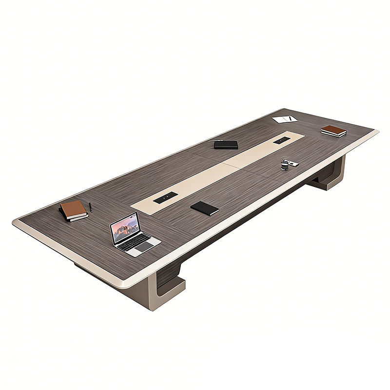 Elegant High-End Conference Table with Hidden Cable Management for Modern Offices and Meeting Rooms HYZ-2113